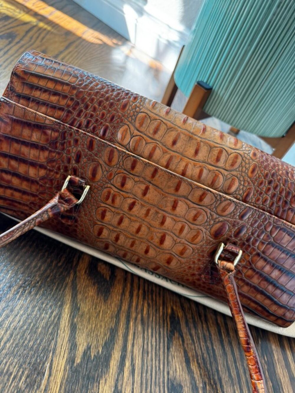 Brahmin Dayan Satchel Pecan Melbourne Leather Handbag - NWOT w/ Dust cover - Picture 2 of 5
